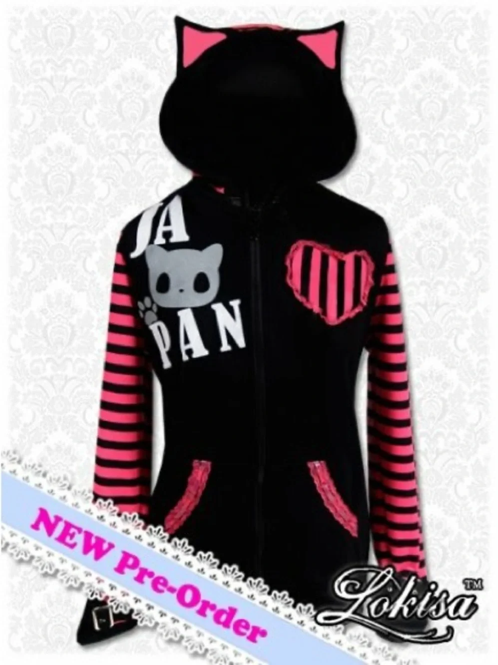 Lokisa brand JAPAN cat zip up sweater - Picture 6 of 6